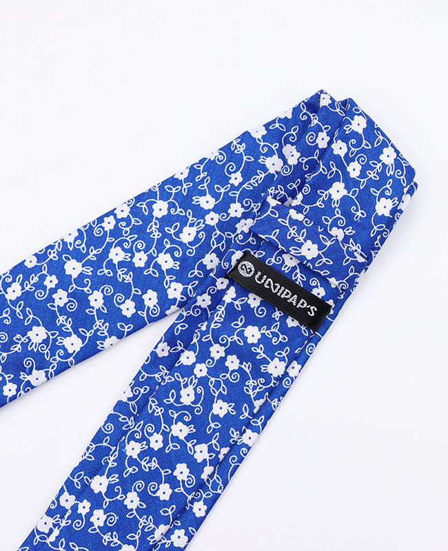 Cravate Liberty Bleu n°6 Homme en Coton | Gaspard - Unipap's