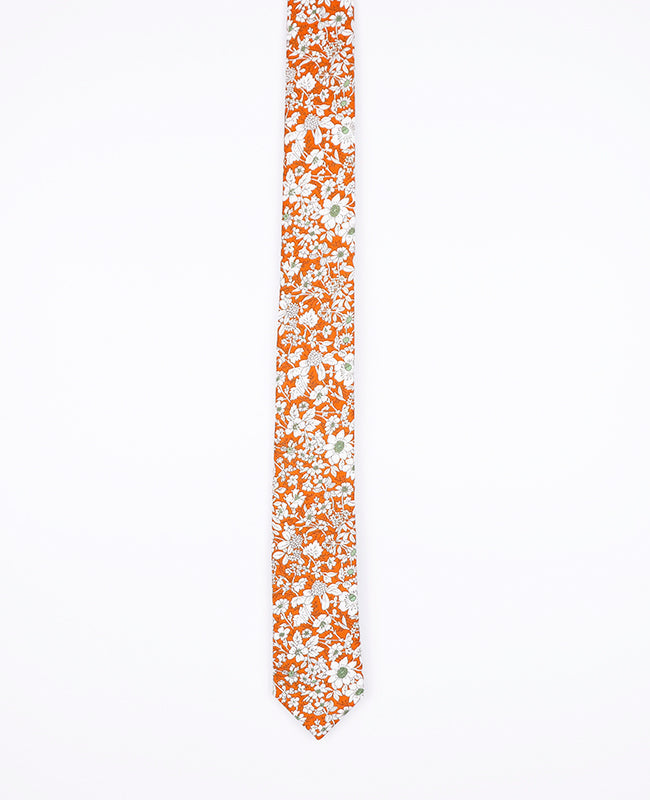 Cravate Liberty Orange Homme en Coton | Clovis - Unipap's