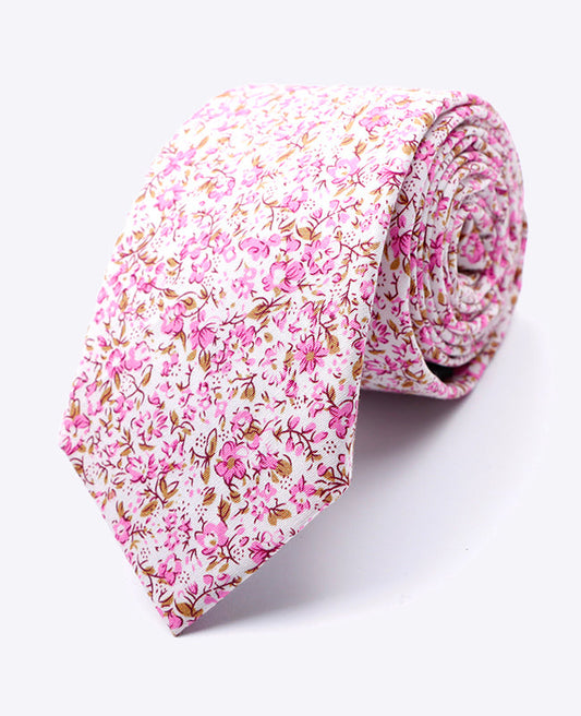 Cravate Liberty Rose n°4 Homme en Coton | Gaspard - Unipap's