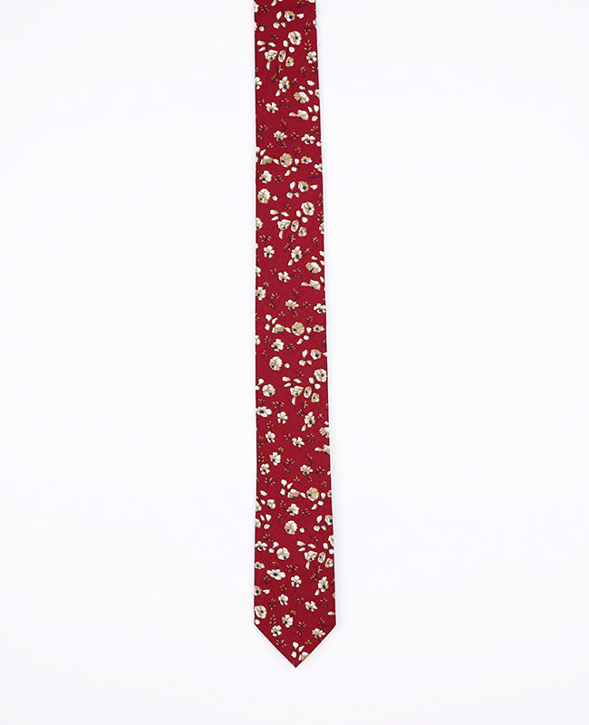 Cravate Liberty Rouge n°1 Homme en Coton | Gaspard - Unipap's