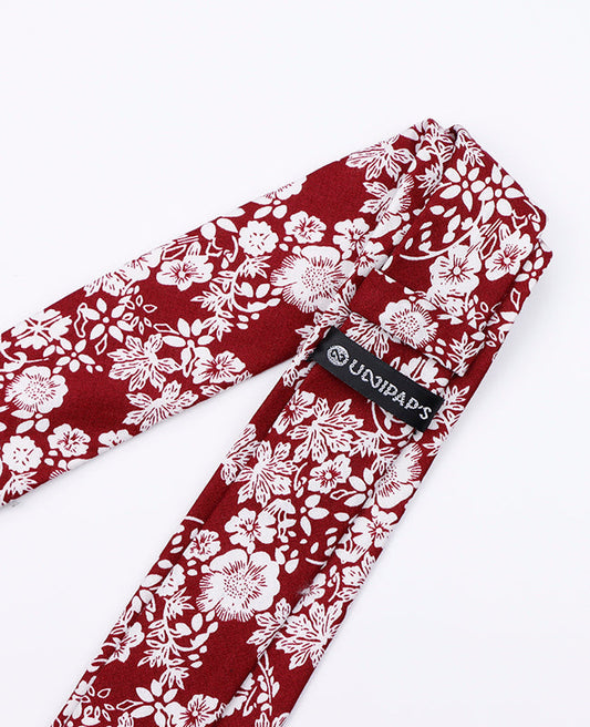 Cravate Liberty Rouge n°2 Homme en Coton | Clovis - Unipap's