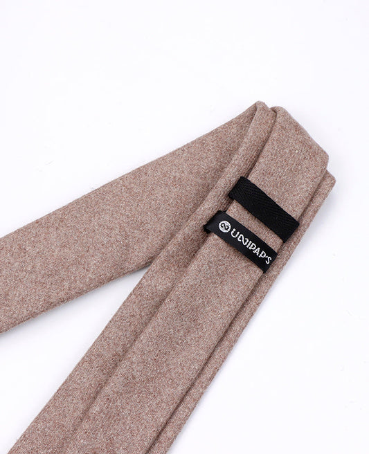 Cravate Beige n°1 Homme en Laine | Claude - Unipap's