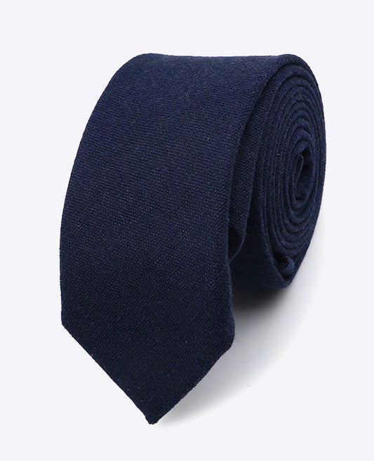 Cravate Bleu n°5 Homme en Lin | Basile - Unipap's