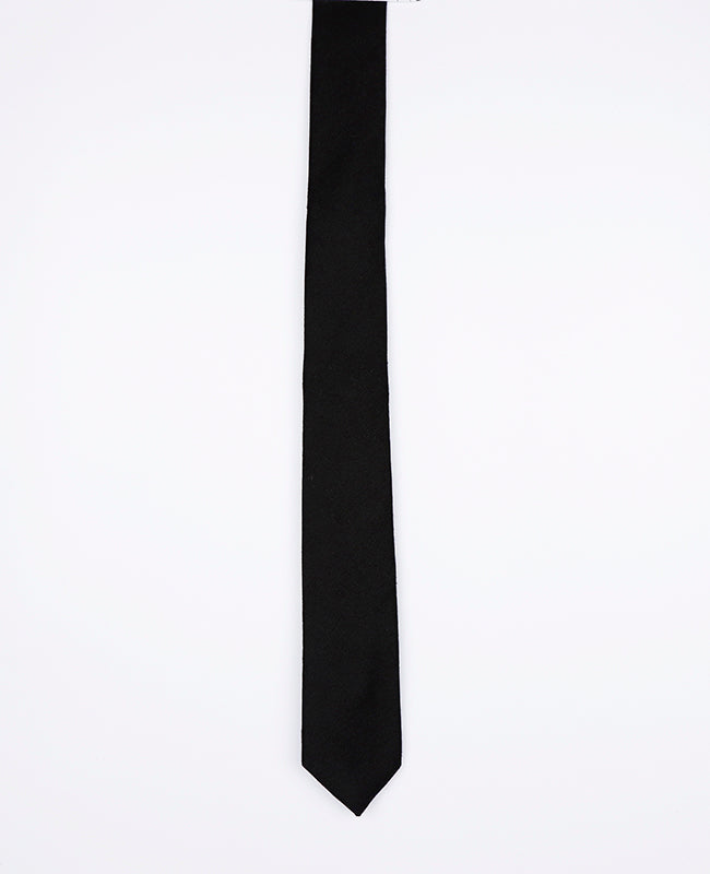 Cravate Noir Homme en Lin | Basile - Unipap's