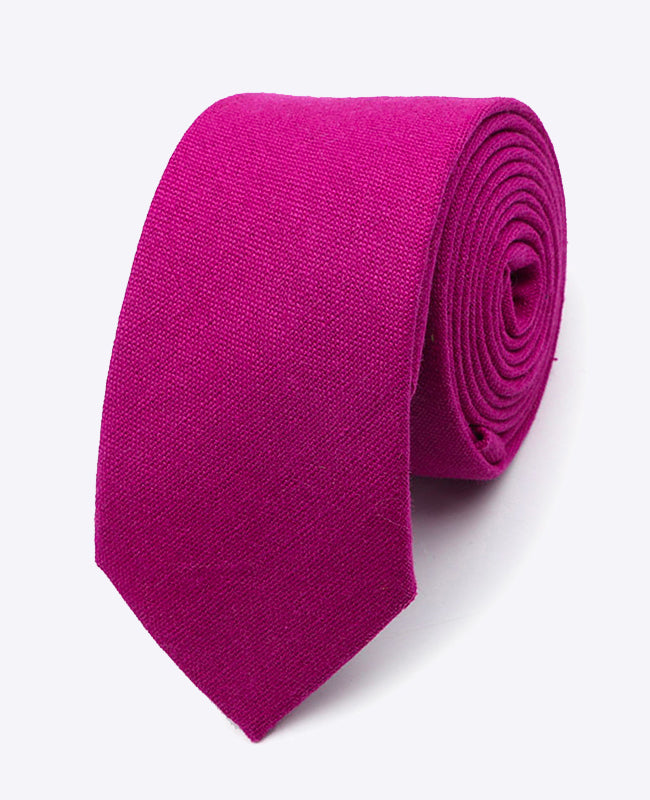 Cravate Violet n°1 Homme en Lin | Basile - Unipap's