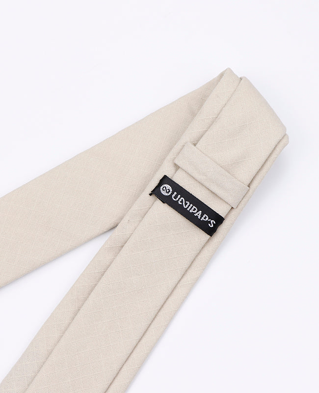 Cravate Beige en Coton | Oscar - Unipap's