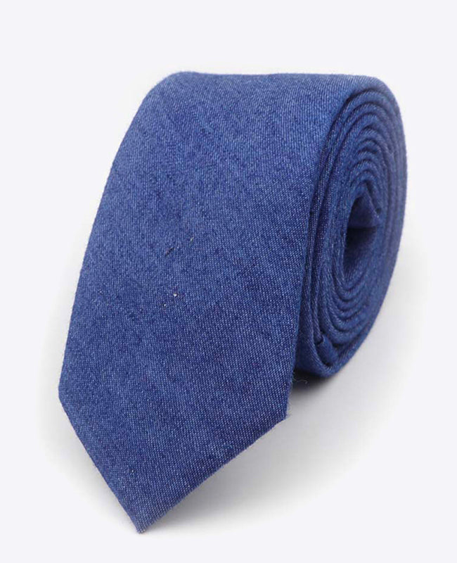 Cravate Bleu n°4 Homme en Coton | Edgard - Unipap's