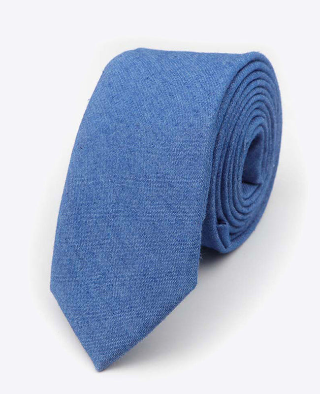 Cravate Bleu n°5 Homme en Coton | Edgard - Unipap's