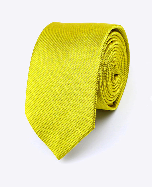 Cravate Jaune n°2 Homme en Polyester | Lucien - Unipap's