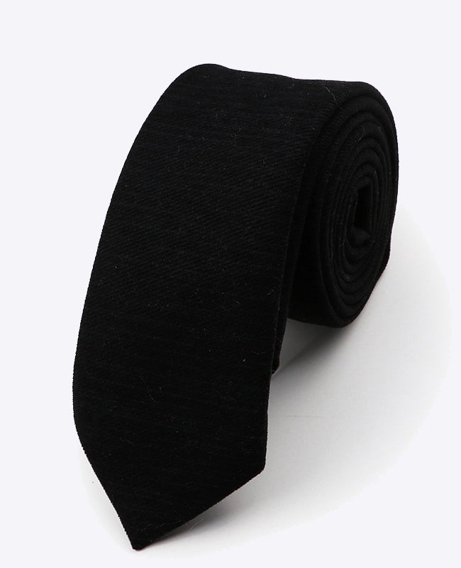 Cravate Noir Homme en Polyester | Augustin - Unipap's