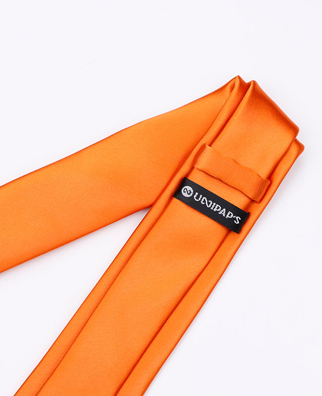 Cravate Orange Homme en Polyester | Jules - Unipap's