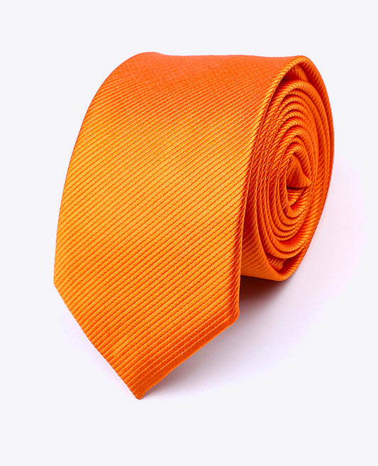 Cravate Orange Homme en Polyester | Lucien - Unipap's