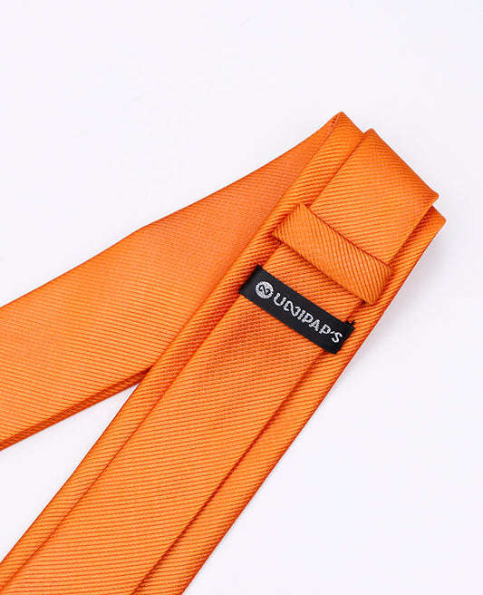 Cravate Orange Homme en Polyester | Lucien - Unipap's