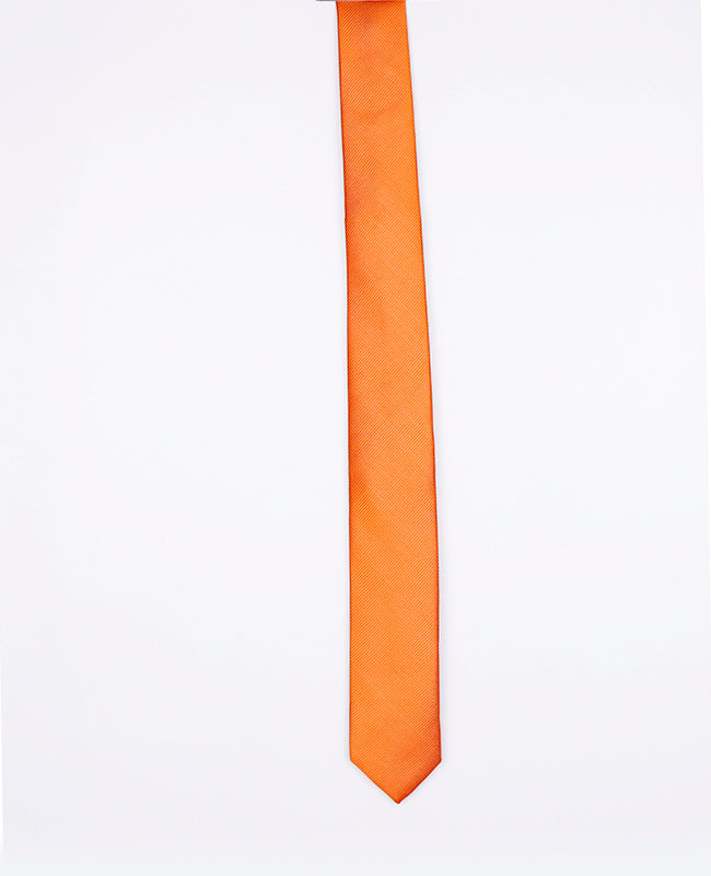 Cravate Orange Homme en Polyester | Lucien - Unipap's