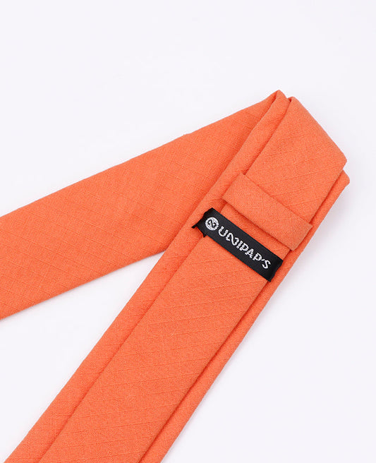 Cravate Orange n°3 Homme en Coton | Oscar - Unipap's