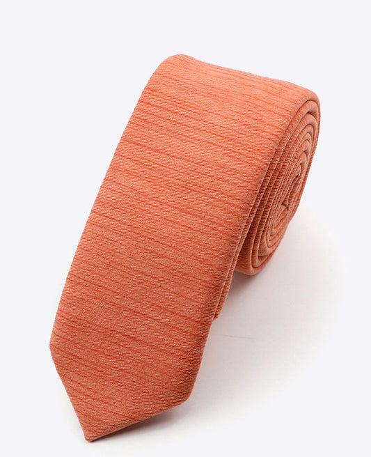 Orangefarbene „Augustin“-Krawatte für Herren aus Polyester