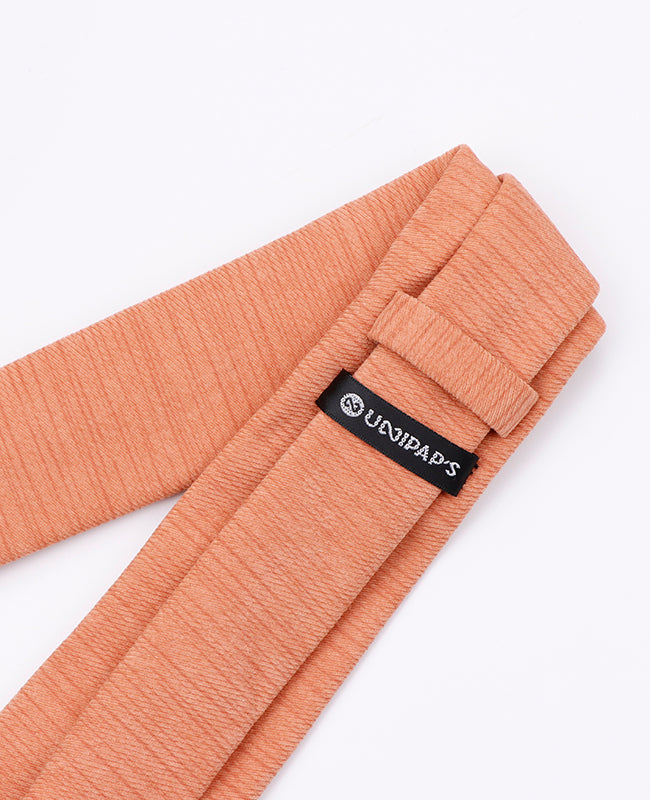 Orangefarbene „Augustin“-Krawatte für Herren aus Polyester