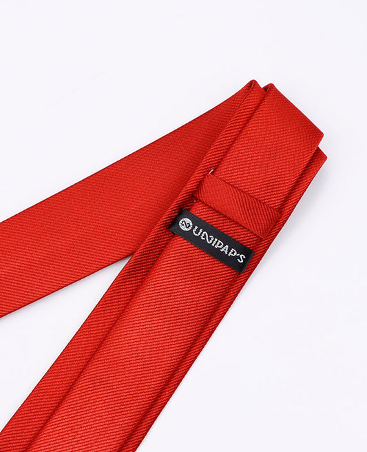 Cravate Rouge n°2 Homme en Polyester | Lucien - Unipap's
