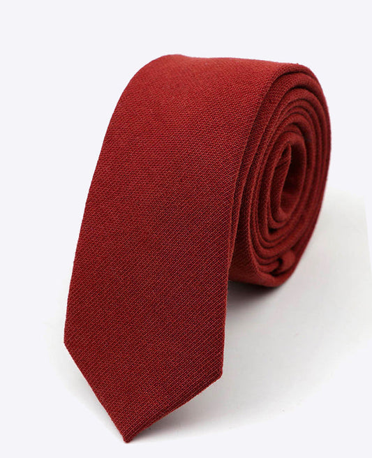 Cravate Rouge Homme en Coton | Edgard - Unipap's