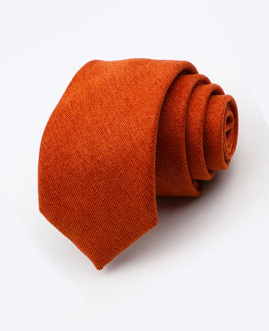 Cravate Orange n°1 Homme en Velours