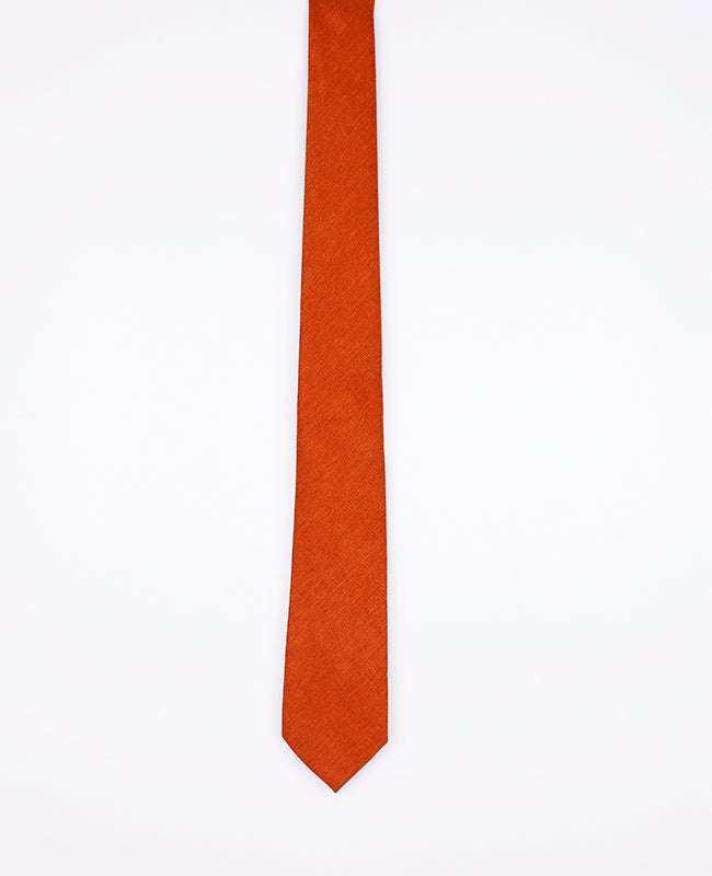 Cravate Orange n°1 Homme en Velours | Simon - Unipap's