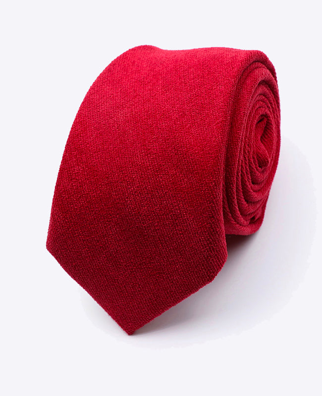 Cravate Rouge n°2 Homme en Velours | Simon - Unipap's