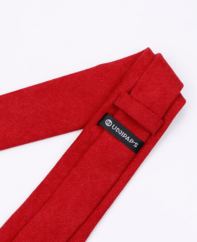 Cravate Rouge n°2 Homme en Velours | Simon - Unipap's
