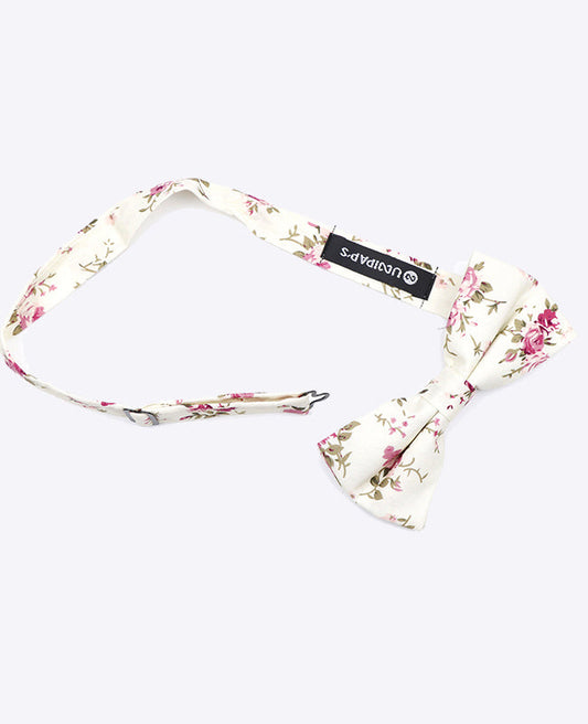 Noeud Papillon Liberty Blanc n°7 Homme en Coton | Charles - Unipap's