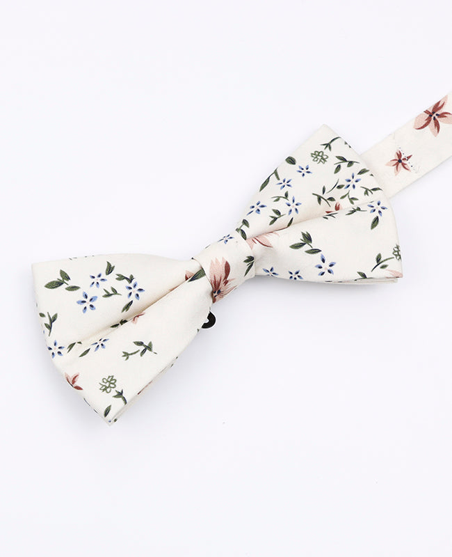 Noeud Papillon Liberty Blanc n°8 Homme en Coton | Charles - Unipap's