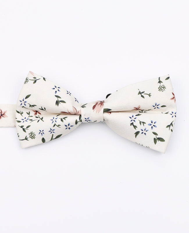 Noeud Papillon Liberty Blanc n°8 Homme en Coton | Charles - Unipap's