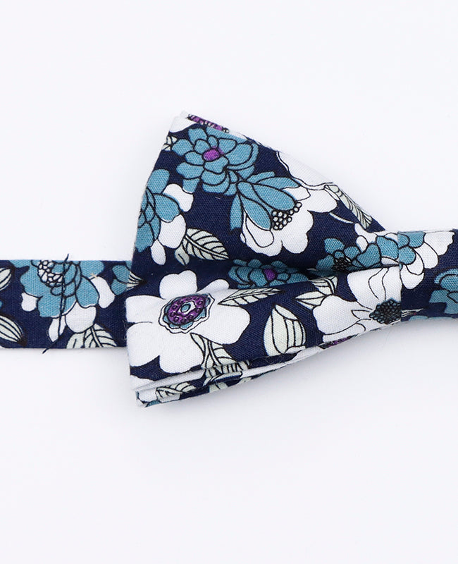 Noeud Papillon Liberty Bleu n°8 Homme en Coton | Gaspard - Unipap's
