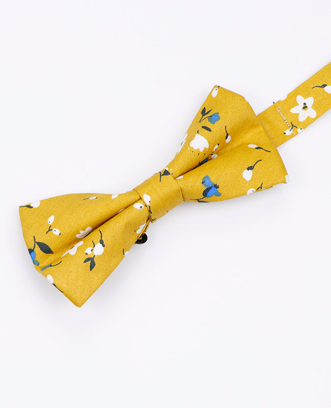 Noeud Papillon Liberty Jaune Homme en Coton | Gaspard - Unipap's