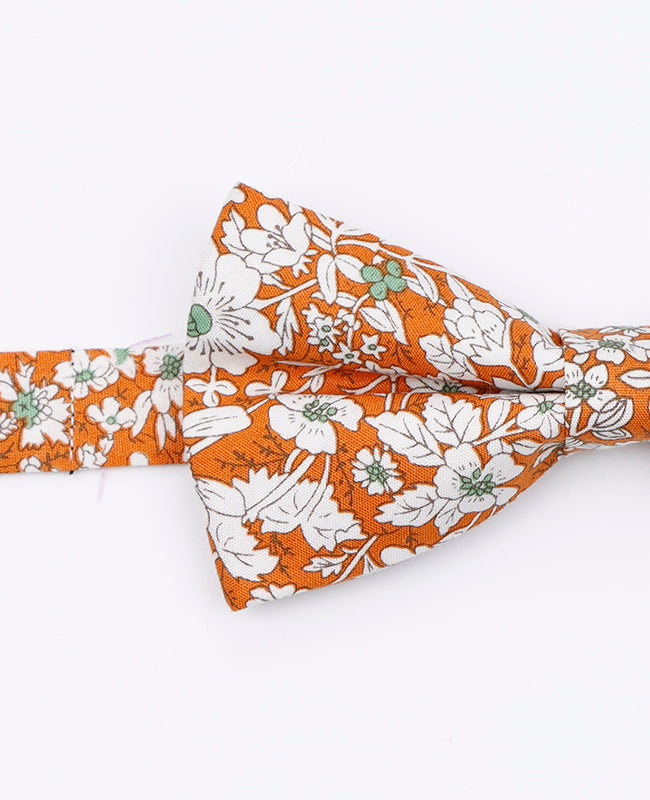 Noeud Papillon Liberty Orange Homme en Coton | Clovis - Unipap's