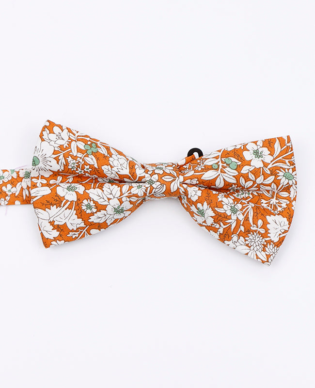 Noeud Papillon Liberty Orange Homme en Coton | Clovis - Unipap's