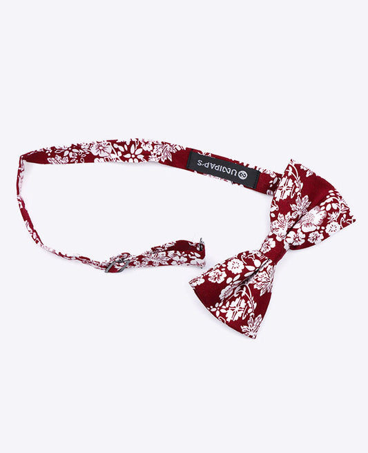 Noeud Papillon Liberty Rouge n°2 Homme en Coton | Clovis - Unipap's