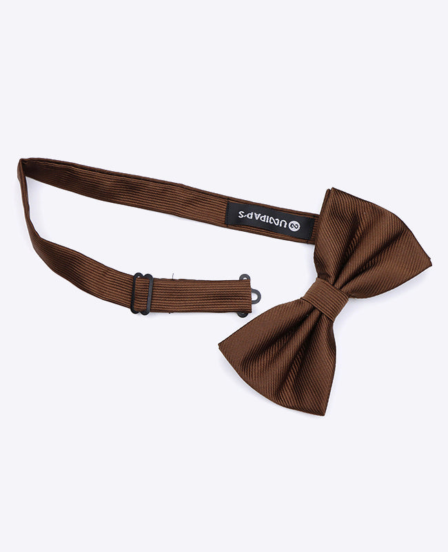 Noeud Papillon XL Marron Homme en Polyester | Lucien - Unipap's
