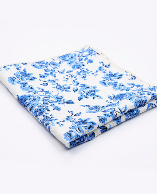 Pochette de Costume Liberty Blanc n°10 en Coton | Charles - Unipap's