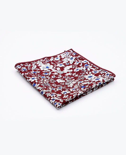 Pochette de Costume Liberty Rouge n°1 en Coton | Clovis - Unipap's