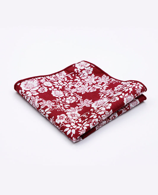 Pochette de Costume Liberty Rouge n°2 en Coton | Clovis - Unipap's