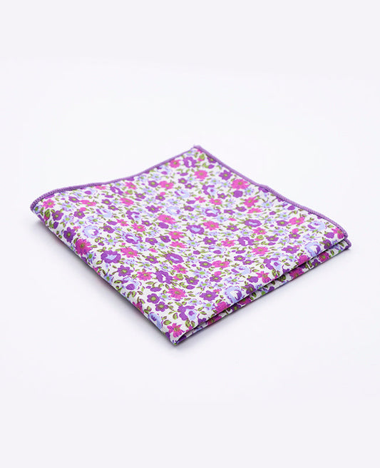 Pochette de Costume Liberty Violet en Coton | Gaspard - Unipap's