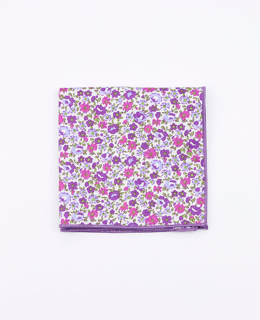 Pochette de Costume Liberty Violet en Coton | Gaspard - Unipap's