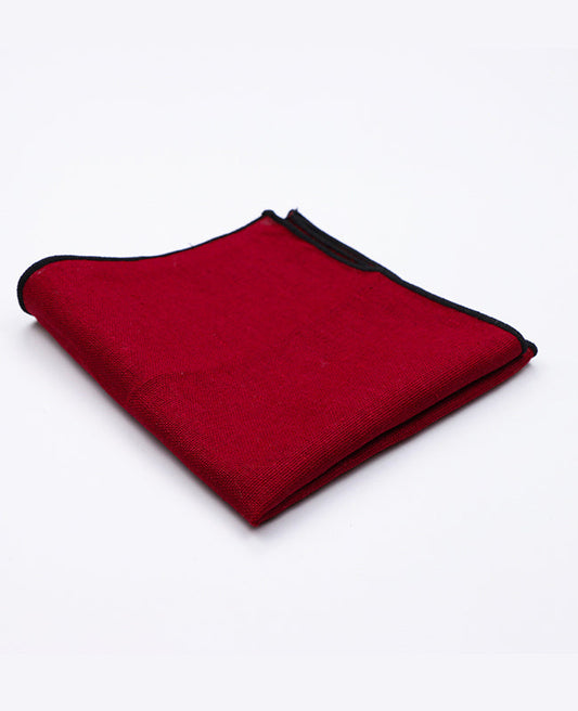Pochette de Costume Rouge n°2 en Lin | Basile - Unipap's