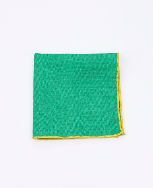 Pochette de Costume Vert n°3 en Lin | Basile - Unipap's
