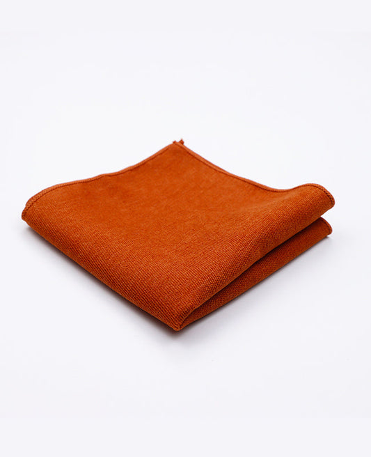 Pochette de Costume Orange n°1 en Velours | Simon - Unipap's