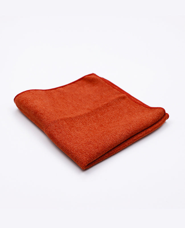 Pochette de Costume Orange n°2 en Effet Velours | Simon - Unipap's
